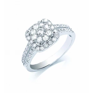 18ct White Gold 0.90ct Fancy Diamond Ring